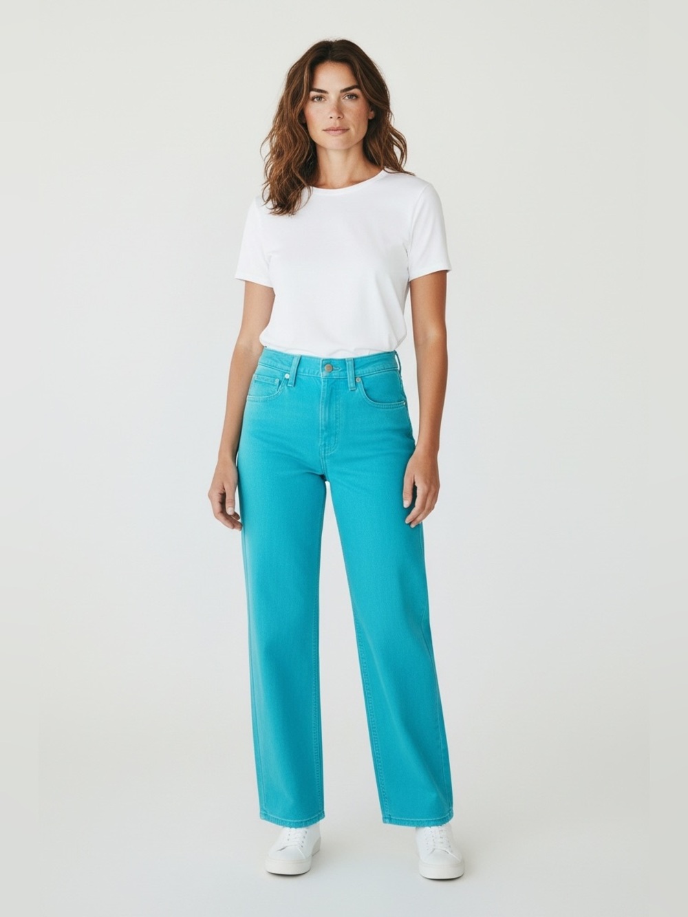 Calvin Klein Straight Leg Hi Waist Relaxed Blue Women’s Jeans Size 27 NWT